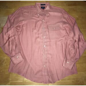 GANT Mens Gingham Check Shirt Regular Fit‎ Red Long Sleeve Size Large